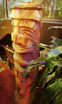 Hidden tiki on the mezzanine